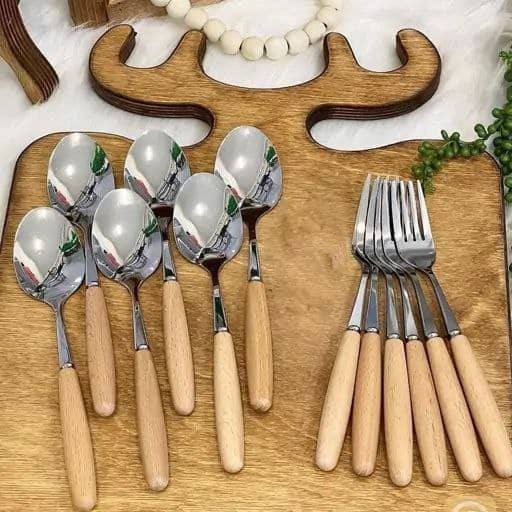 قاشق و چنگال دسته بامبو